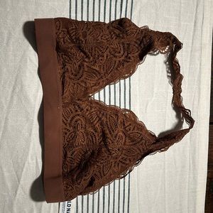 NWT old navy lace bralette chocolate color dark brown size medium